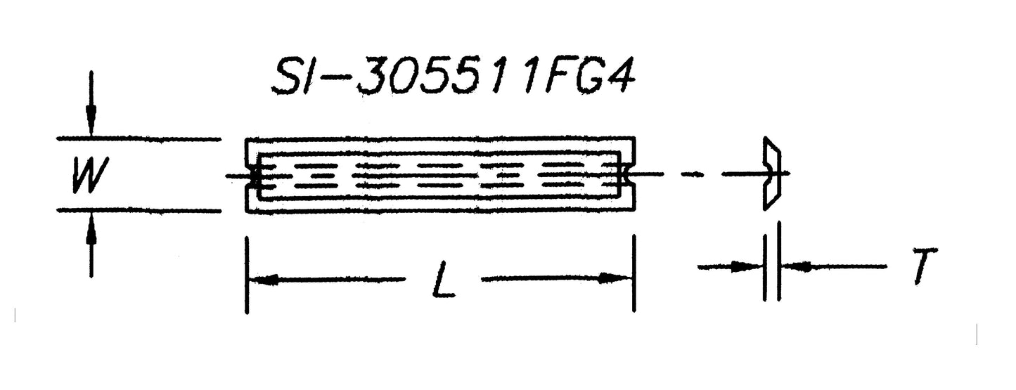 Insert 35 x 5.5 x 1.1 Face Groove 4 Sided (10 per