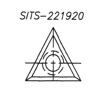 Triangle Spur Insert, 22mm on all 3 sides x 19 from bottom to top  x 2.0  (Box of 10)